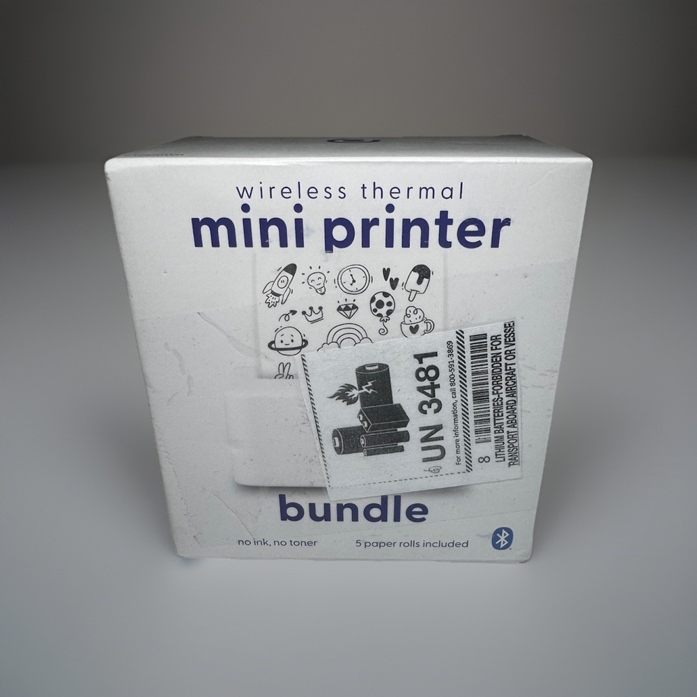 Core Innovations Thermal Notetaking Printer - Stone White - Includes 5 Rolls NWT